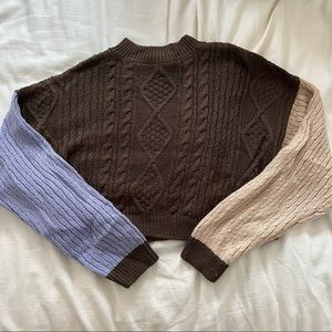 Asos Collusion Twotone Crop Sweater